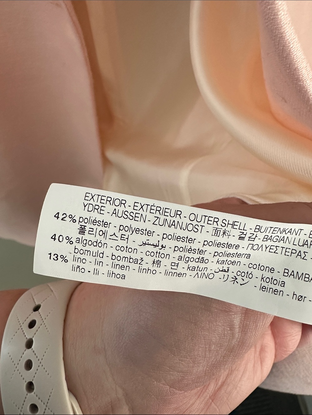 Zara Light Pink Single-Button Tailored Linen Blend Blazer - Picture 9 of 13